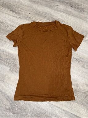 Women’s Brown Stylish Contour Compression Tee